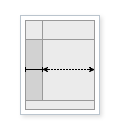 ヘッダー、ロゴ、2 列、およびフッターを含むページ レイアウトを作成します。左の列の幅は固定されています。