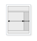 ヘッダー、ナビゲーション バー、2 列、およびフッターを含むページ レイアウトを作成します。右の列の幅は固定されています。